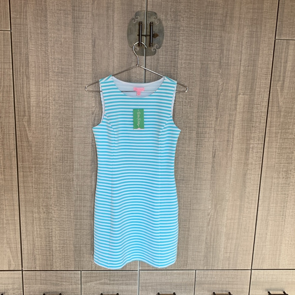 LIlly Pulitzer Shorely Ottoman Stripe Cut‎ Out Dress - Picture 10 of 16